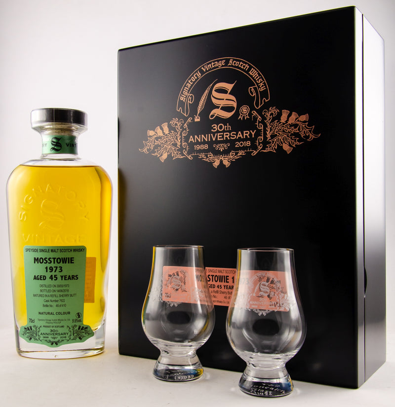 Mosstowie 1973/2018 30th Anniversary + 2 glasses 51.6% Vol.