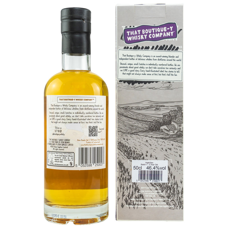 HighGlen 3 yo Batch 1 (That Boutique-y Whiskey Company) 46.4% Vol.