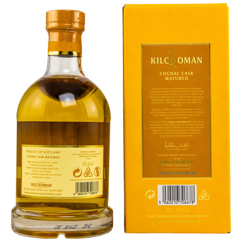 Kilchoman Cognac Cask Matured 2023 Limited Edition 50% Vol.