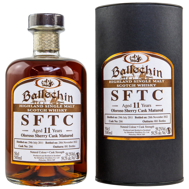 Ballechin SFTC 11 Jahre 2011/2022 Oloroso Sherry Cask 50 - 60% Vol.