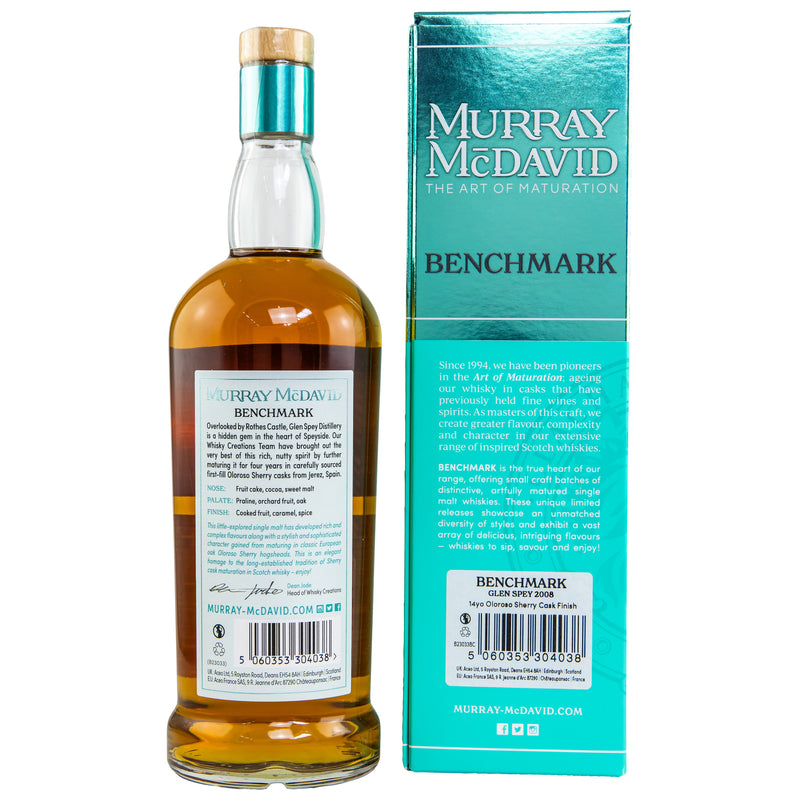 Glen Spey 2008/2023 - 14 y.o. - 1st Fill Oloroso Cask - Murray McDavid 46% Vol.