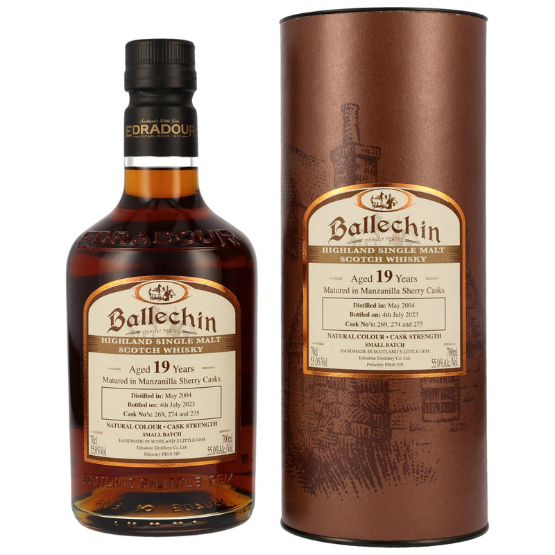 Ballechin 2004/2023 - 19 yo - Manzanilla Casks 55% Vol.