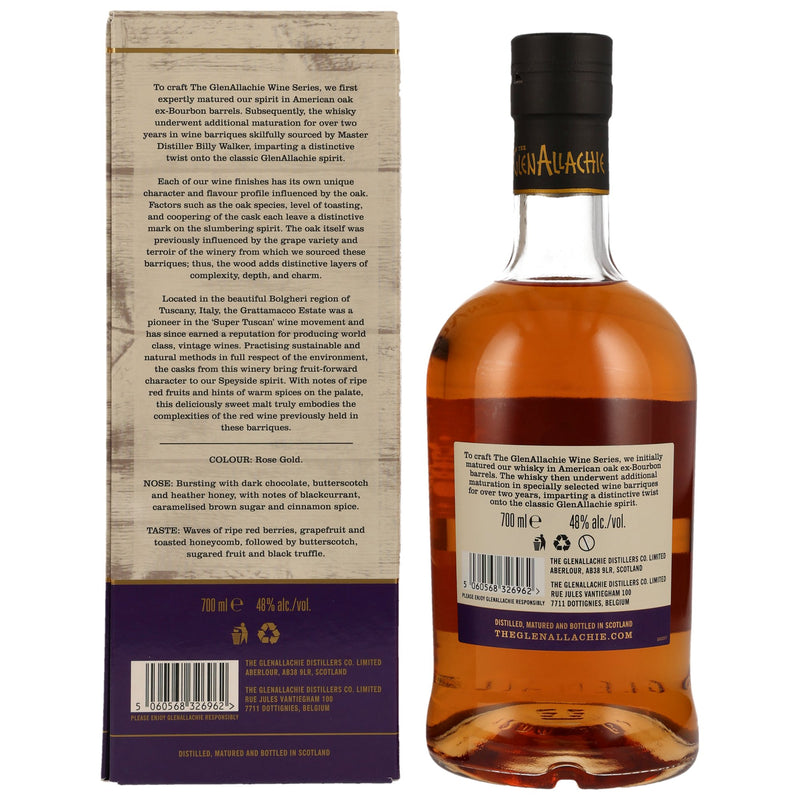 The GlenAllachie 10 y.o. – Grattamacco Wine Cask Finish Speyside Single Malt Scotch Whisky 48,0% Vol.