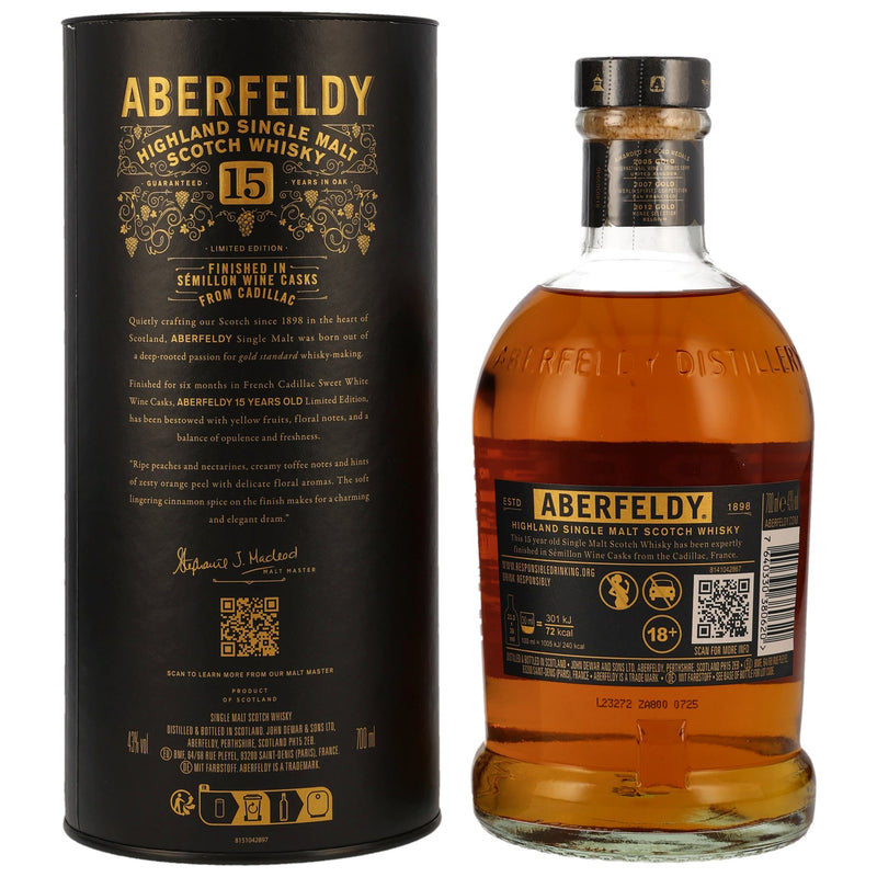 Aberfeldy 15 y.o. Cadillac Red Wine Cask - Limited Edition 43% Vol.