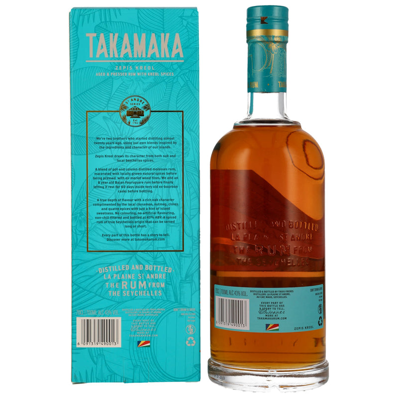 Takamaka Zepis Creole - Spiced Rum 43% Vol.