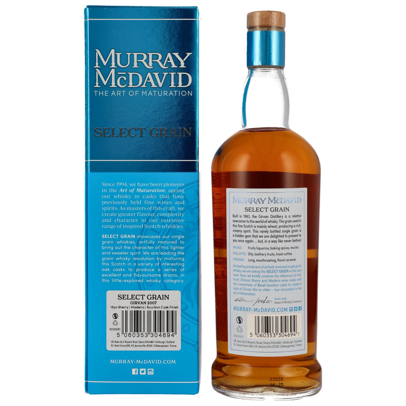 Girvan 2007/2023 - 16 yo - Sherry &amp; Madeira &amp; Bourbon Cask - Murray McDavid 50% Vol.