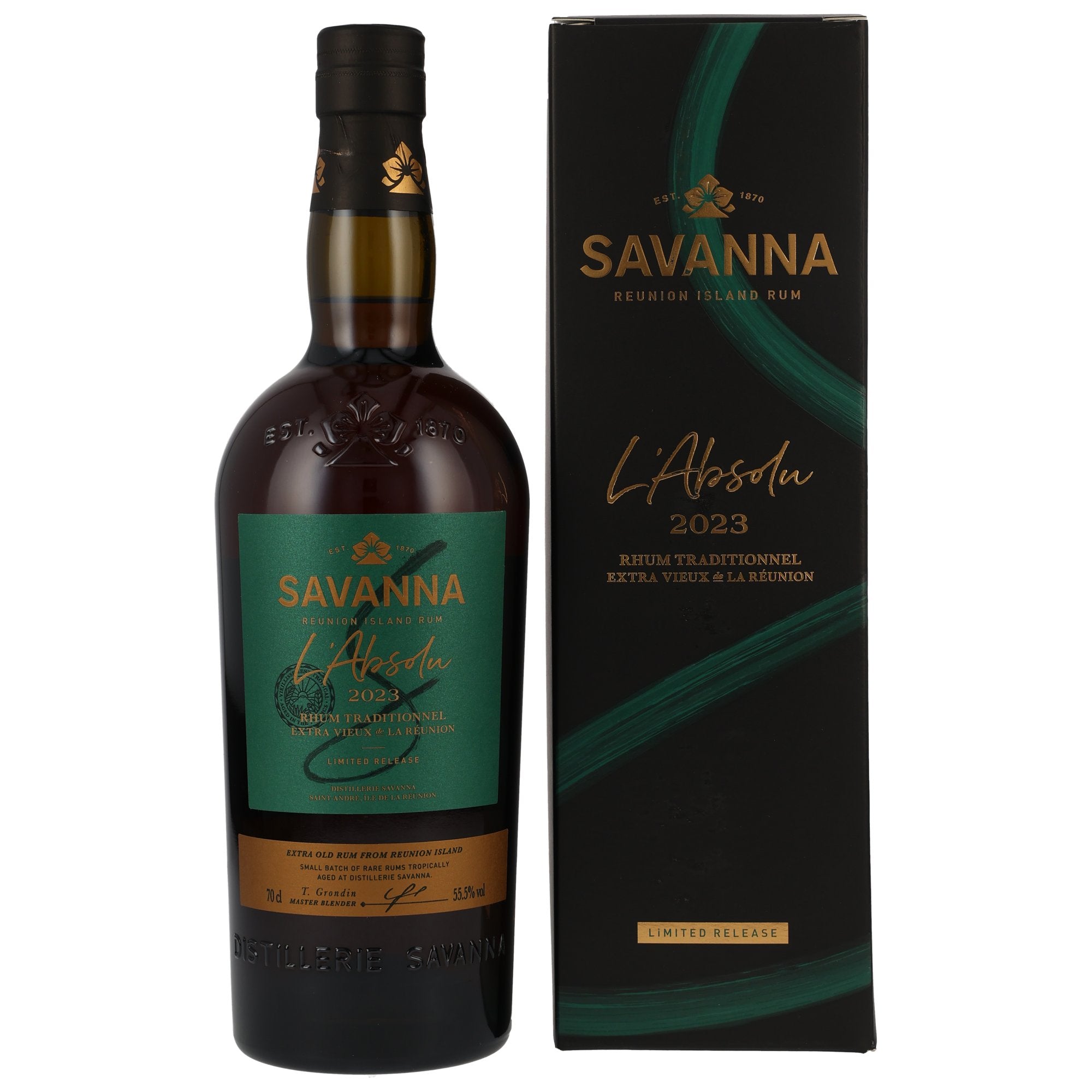 Savanna L'Absolu 2023 Rhum Traditionnel Extra Vieux de la Reunion 55,5 ...