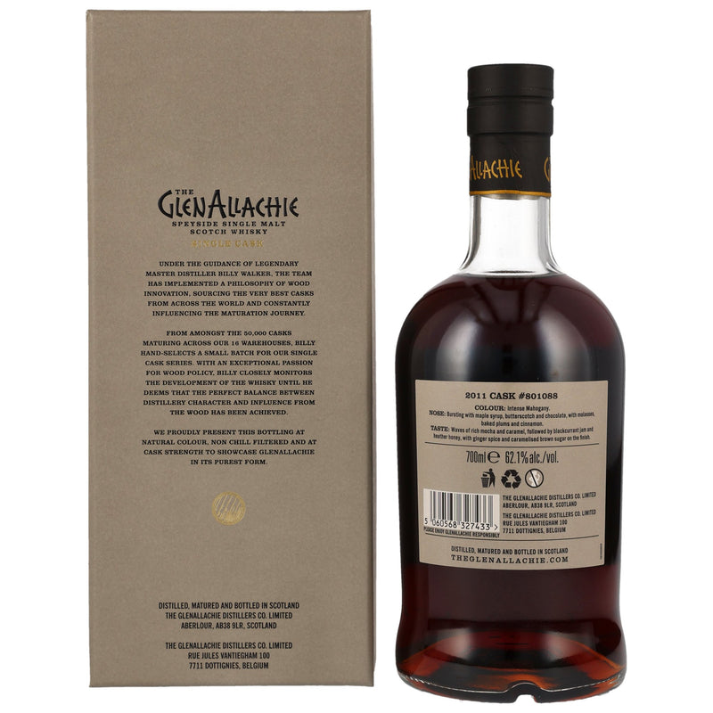 The GlenAllachie 2011/2023 – PX Puncheon Speyside Single Malt Scotch Whiskey Selected by Billy Walker for Germany 62.1% Vol.