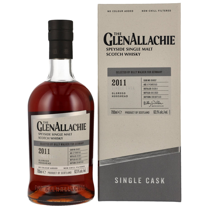 The GlenAllachie 2011/2023 – Oloroso Hogshead Speyside Single Malt Scotch Whisky Selected by Billy Walker for Germany 62,1% Vol.