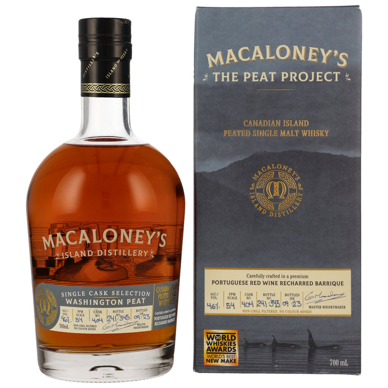 Macaloney’s Washington Peat Single Cask No. 404 Canadian Single Malt 46% Vol.