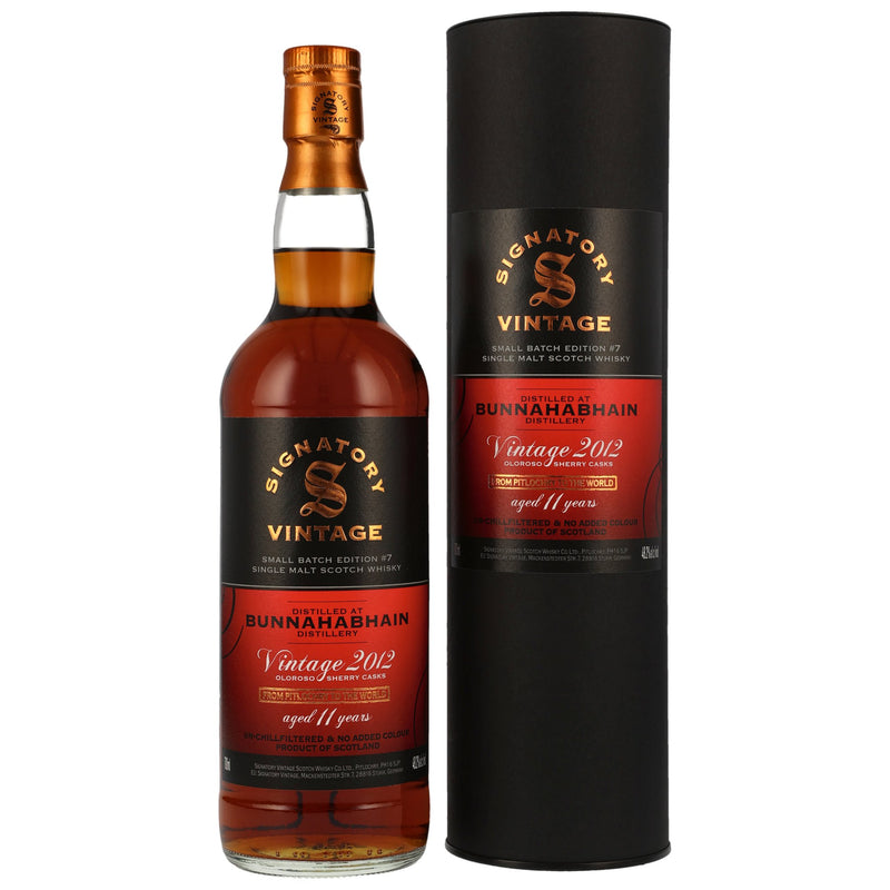 Bunnahabhain 2012 Signatory Vintage Speyside Single Malt Scotch Whisky Small Batch Edition 