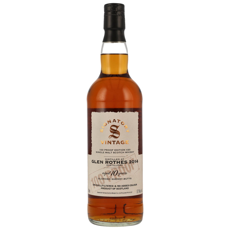 Glenrothes 2014/2024 - 10 y.o. - Signatory 100 PROOF Edition 