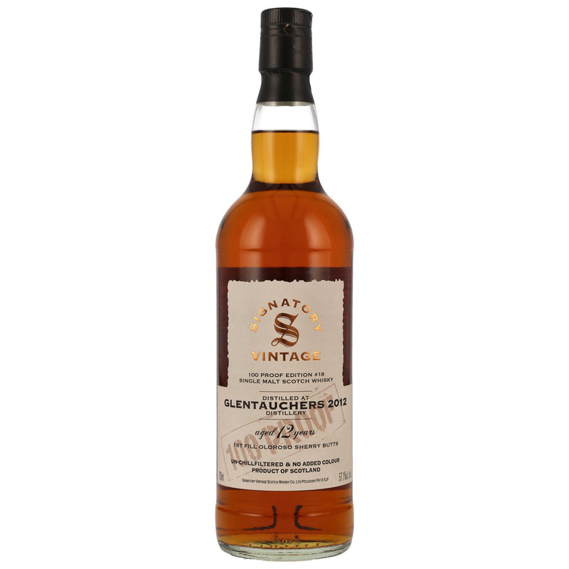 Glen Tauchers 2012/2024 - 12 yo - Signatory 100 PROOF Edition 