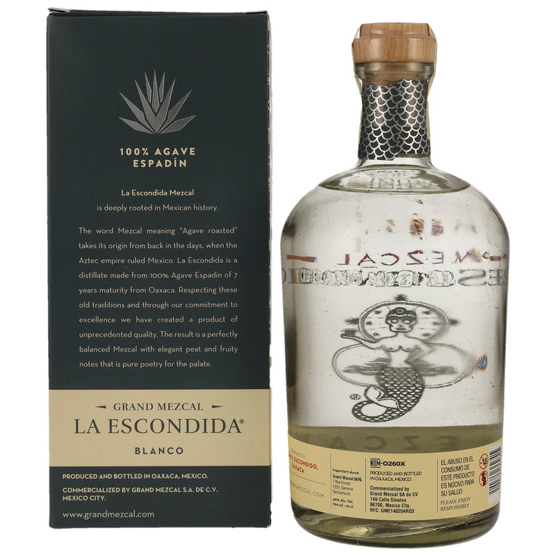 La Escondida Mezcal Artesanal Blanco 40,0% Vol.