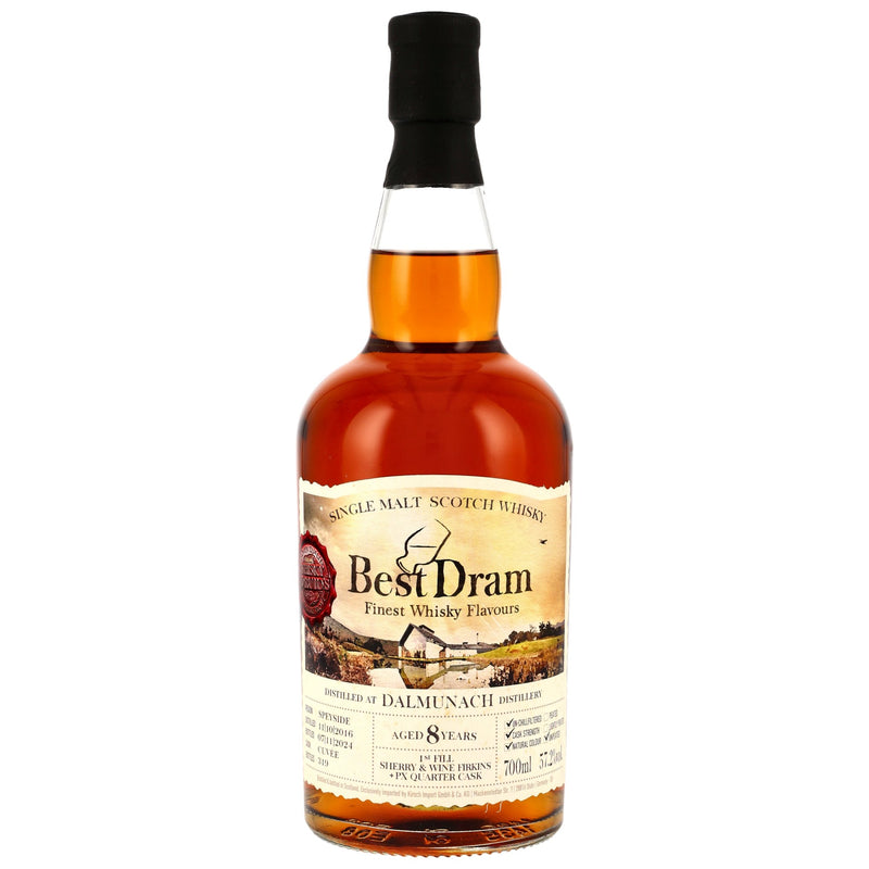 Dalmunach 2016/2024 - 8 y.o. - 1st Fill Sherry & Wine Firkin + PX Quarter Cask Cuvee (Best Dram)