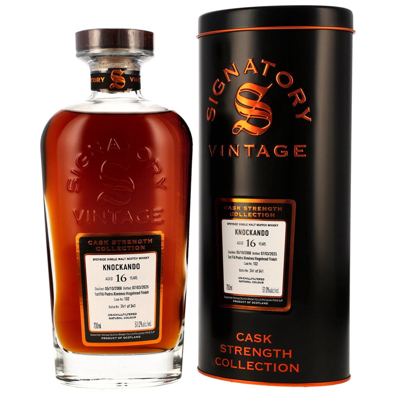 Knockando 2008/2025 - 16 y.o. - Sig CS - 1st Fill PX Hogshead Finish 