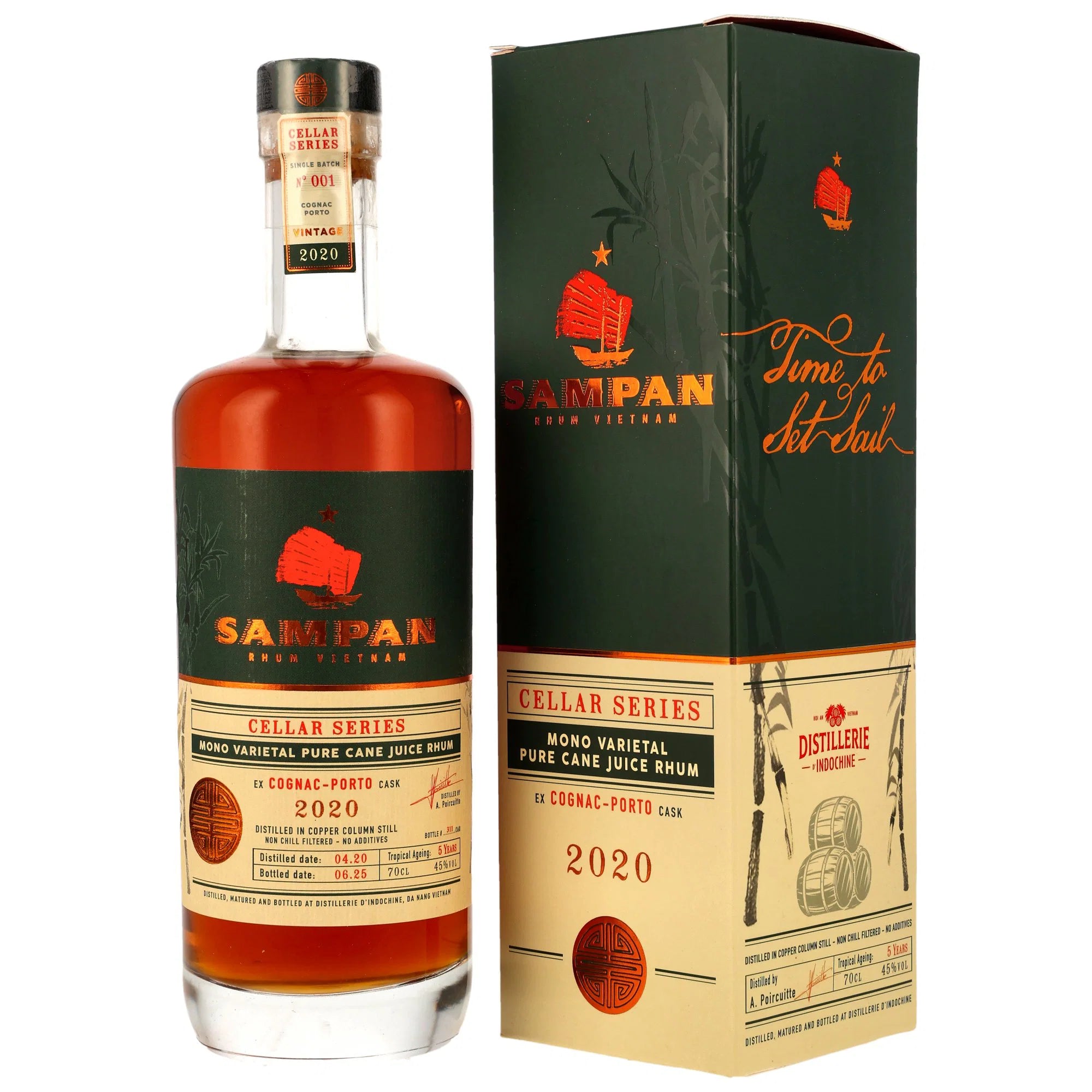 SAMPAN Rhum 2020/2025 - 5 y.o. - Cognac-Porto Cask - Cellar Series (Vi ...