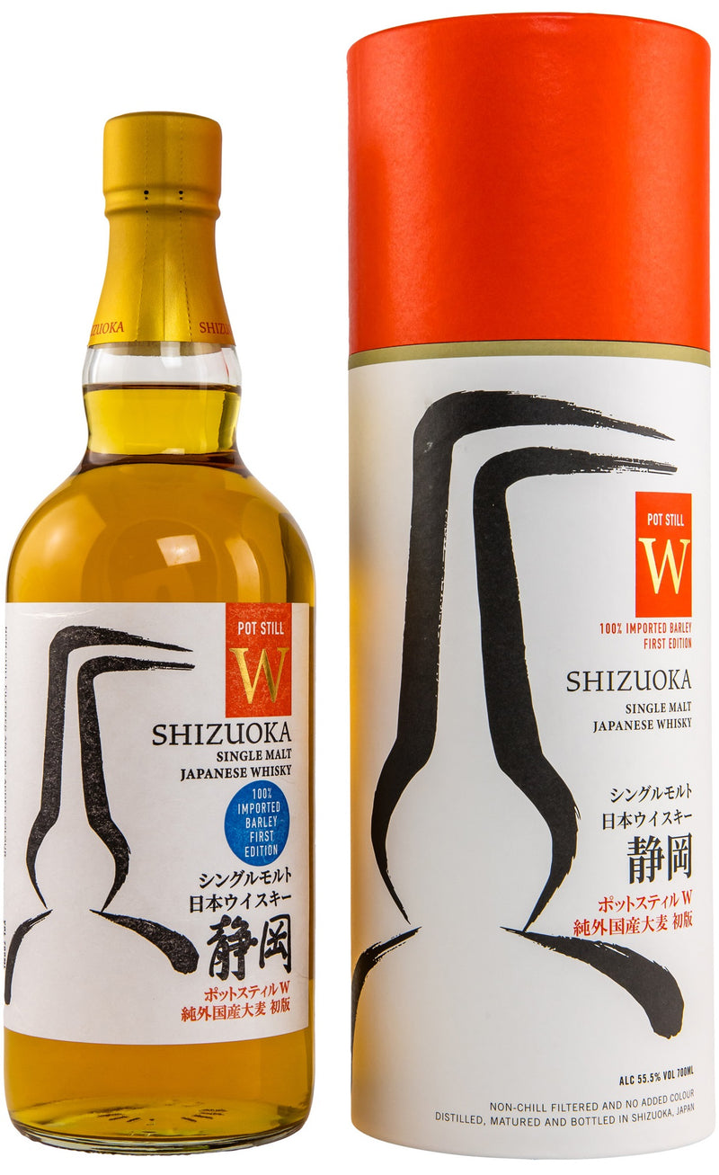 Shizuoka Pot Still W - Imported Barley 1st Edition - Single Malt Japanese Whiskey 55,5% Vol.