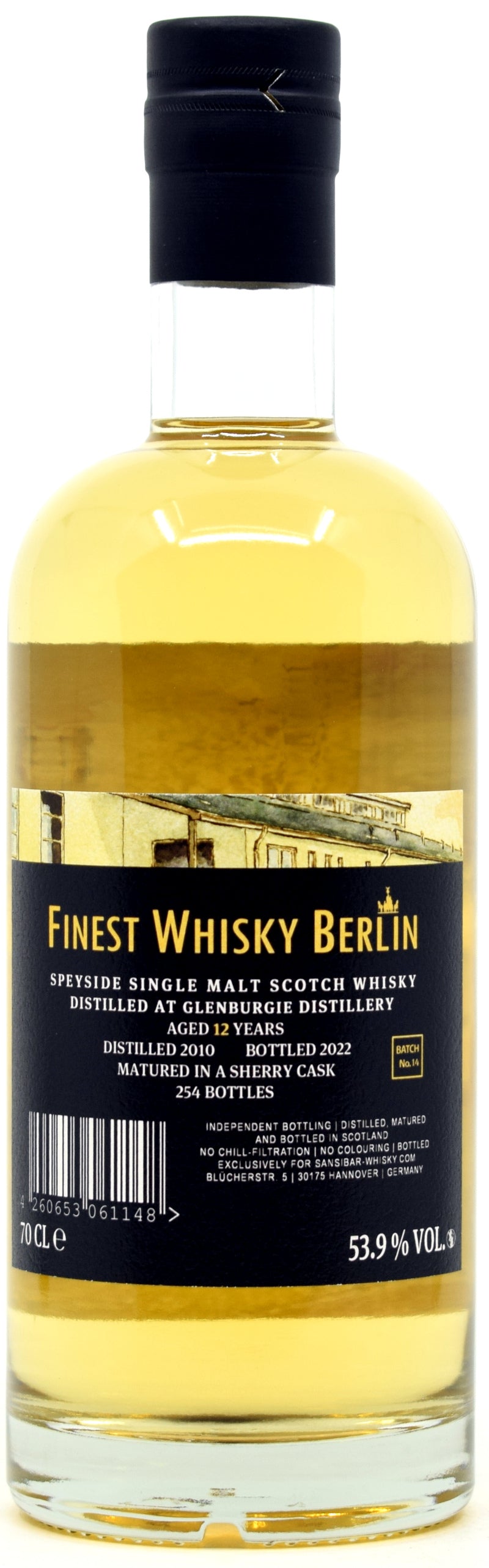 Sansibar Finest Whisky Berlin Batch 14 Künstler Label - Glenburgie 2010 - 2022 (12 Jahre) 53,9% Vol.