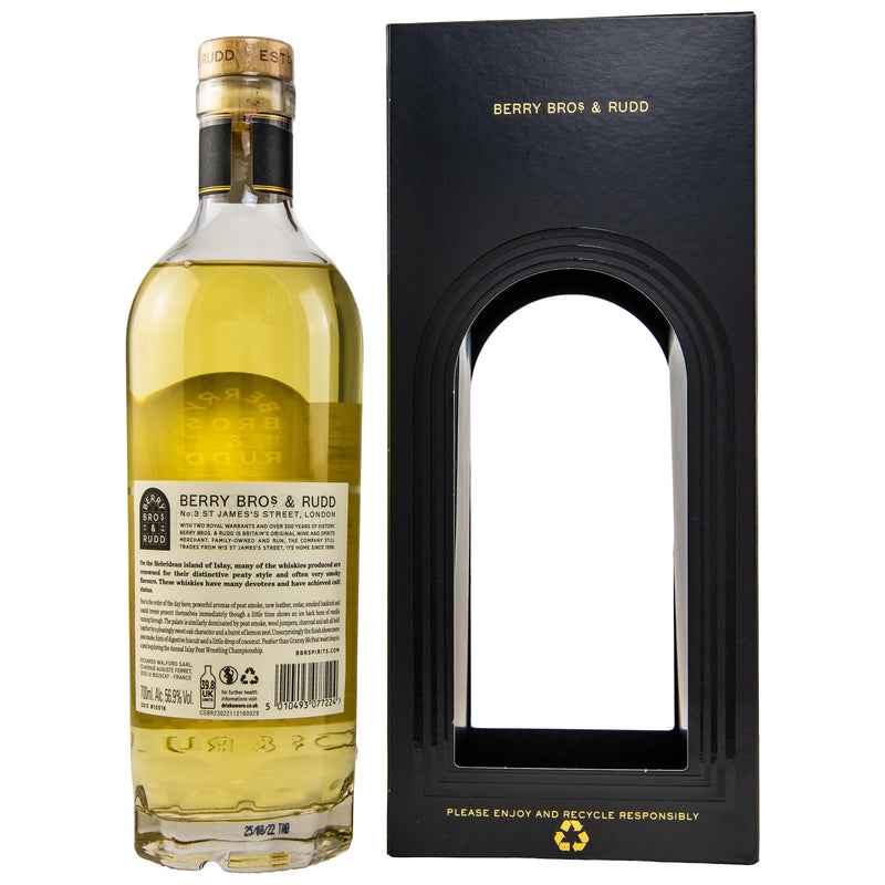 Staoisha 2013/2022 – Peated Berry Bros. &amp; Rudd Islay Single Malt Scotch Whiskey Bottled exclusively for Kirsch Import 56.9% vol.