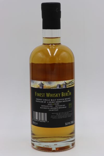 Sansibar Finest Whiskey Berlin Batch 11 Artist Label - Secret Orkney 1999 - 2021 (22 years) 54.4% Vol.