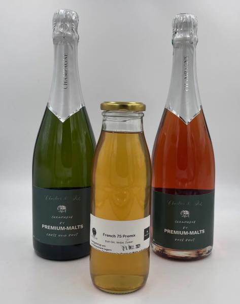 Premium "French 75" Sheep "Champagne Cocktail Set" - 0.75L (12% Vol.) + 0.5L (approx. 20% Vol.)